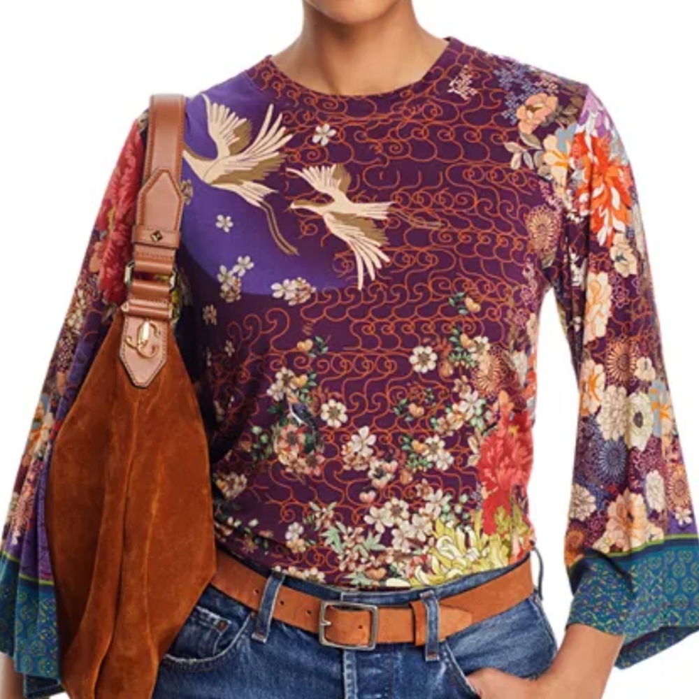 Johnny Was Kimono Sleeve Tee